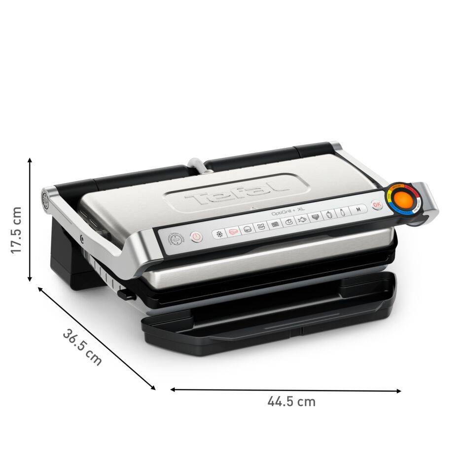 OptiGrill+ XL GC728D Slimme contactgrill met grilltang - 9 automatische programma's