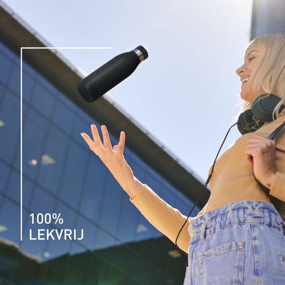 Bludrop Basic N3110110 drinkfles 0,5L RVS/Zwart