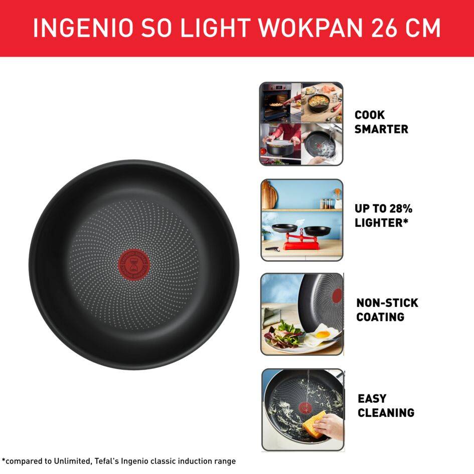 Ingenio So'Light wokpan 26 cm - inductie