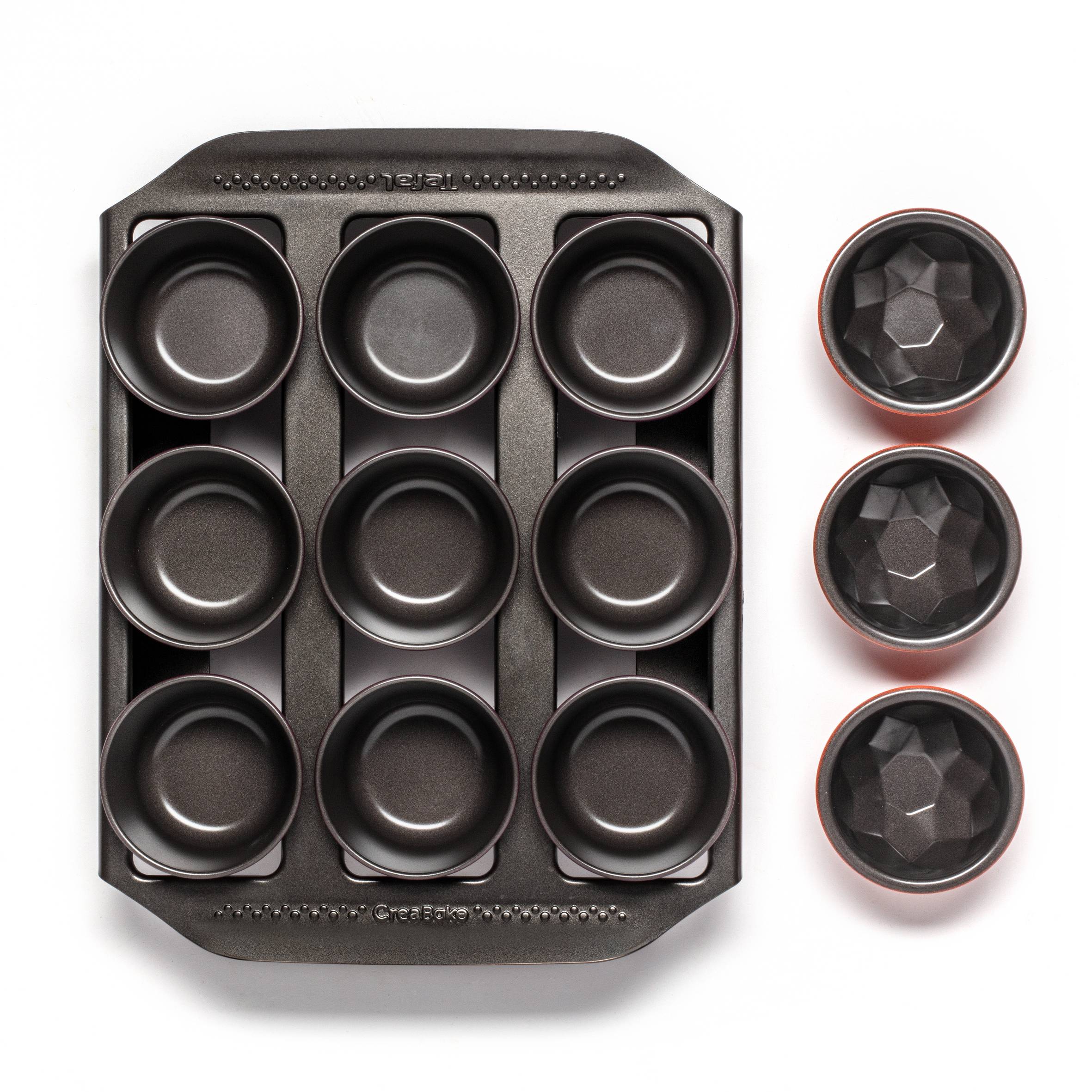 Creabake startersset (tray, 9 muffin vormen en 3 geometrische bol vormen)