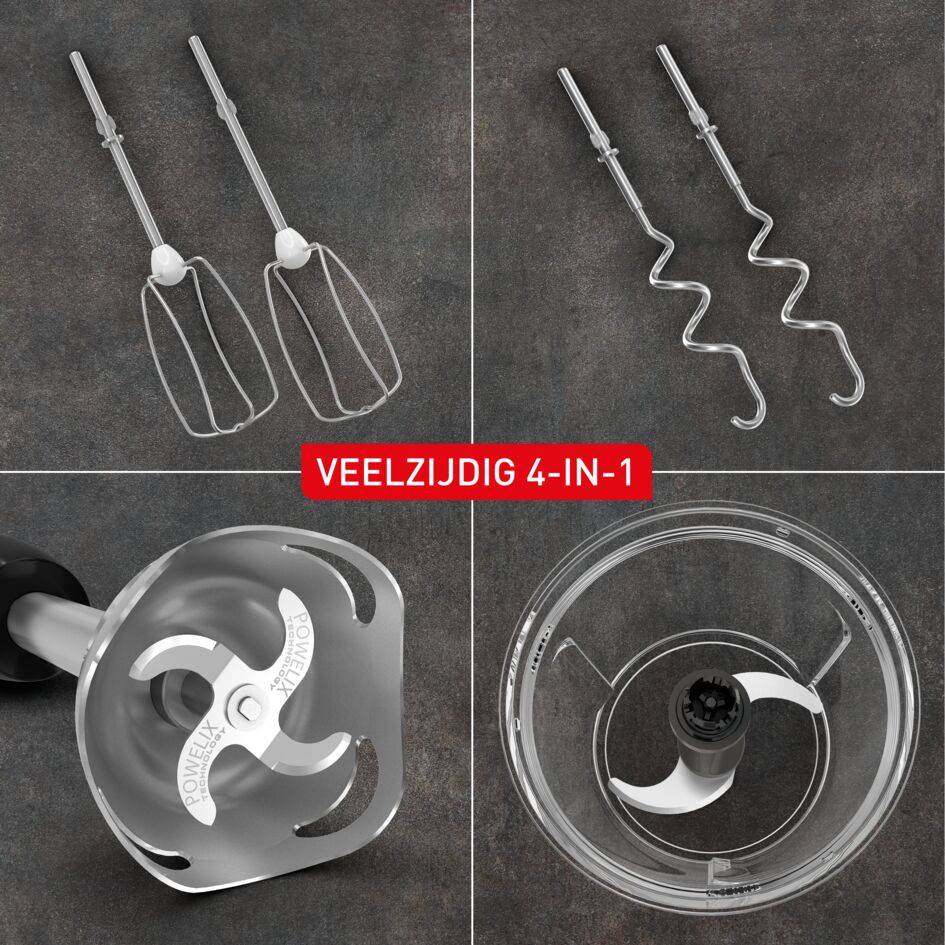 Powermix Silence 4-in-1 HT663A veelzijdige handmixer