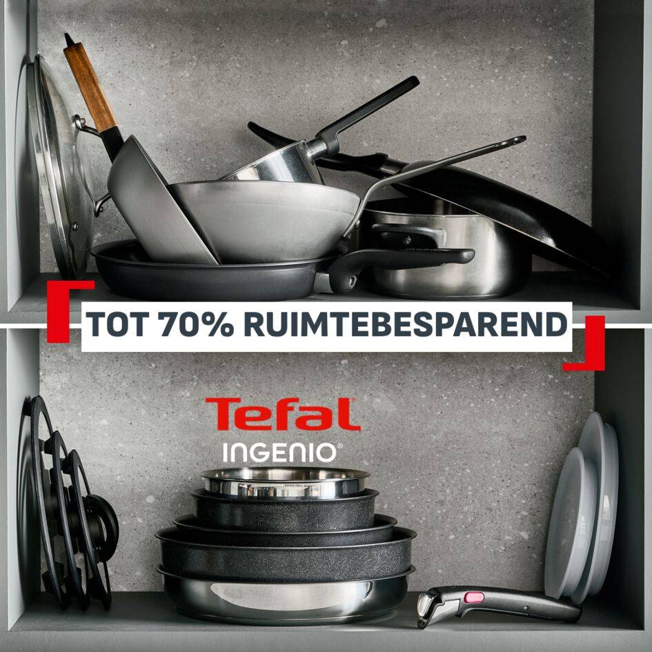 Ingenio Excellence Ceram keramische 3-delige pannenset - stapelbaar - Fusion Core - inductie