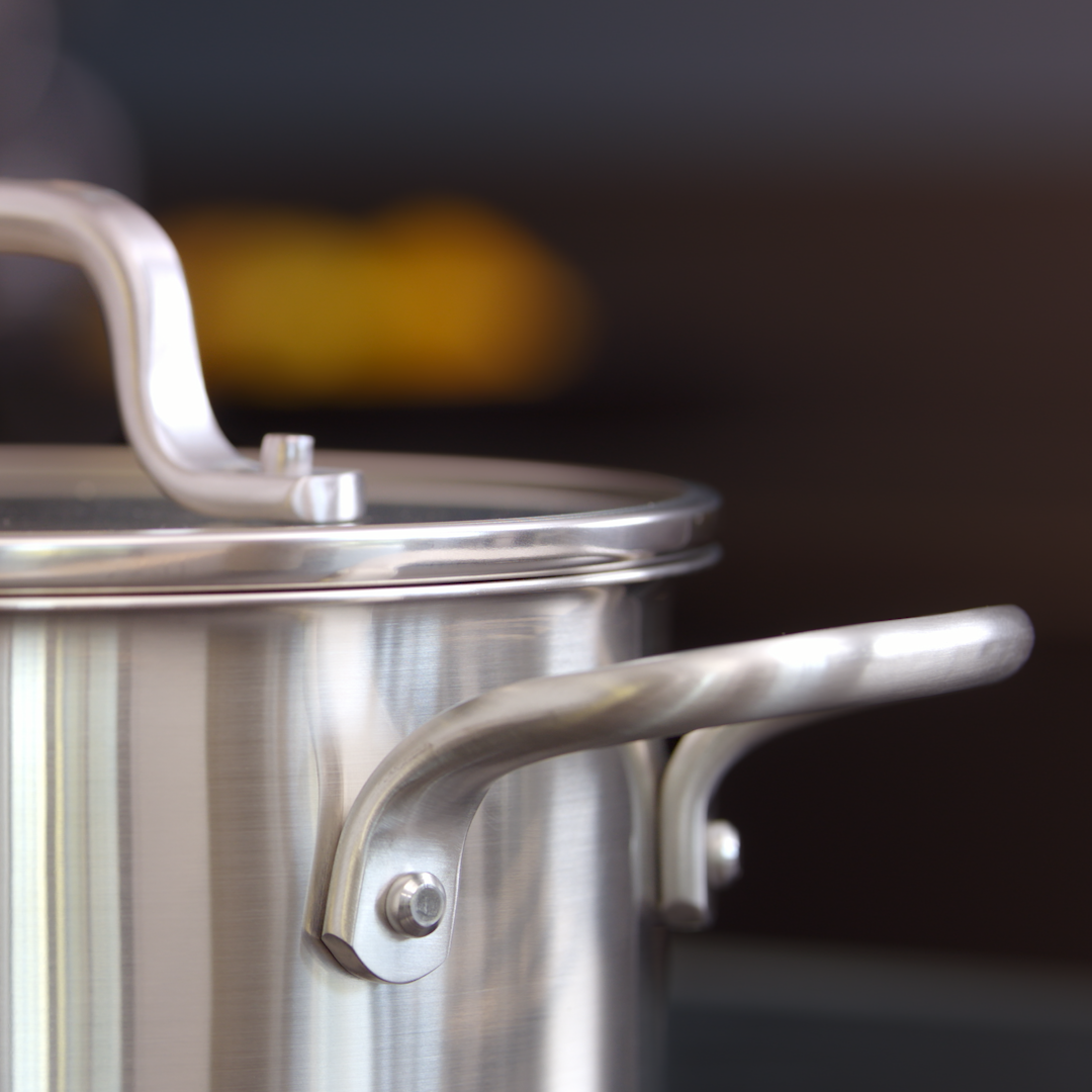 Virtuoso pannenset 5-delig (steelpan 16 cm, kookpan 18/20/24 cm, hoge kookpan 22 cm)