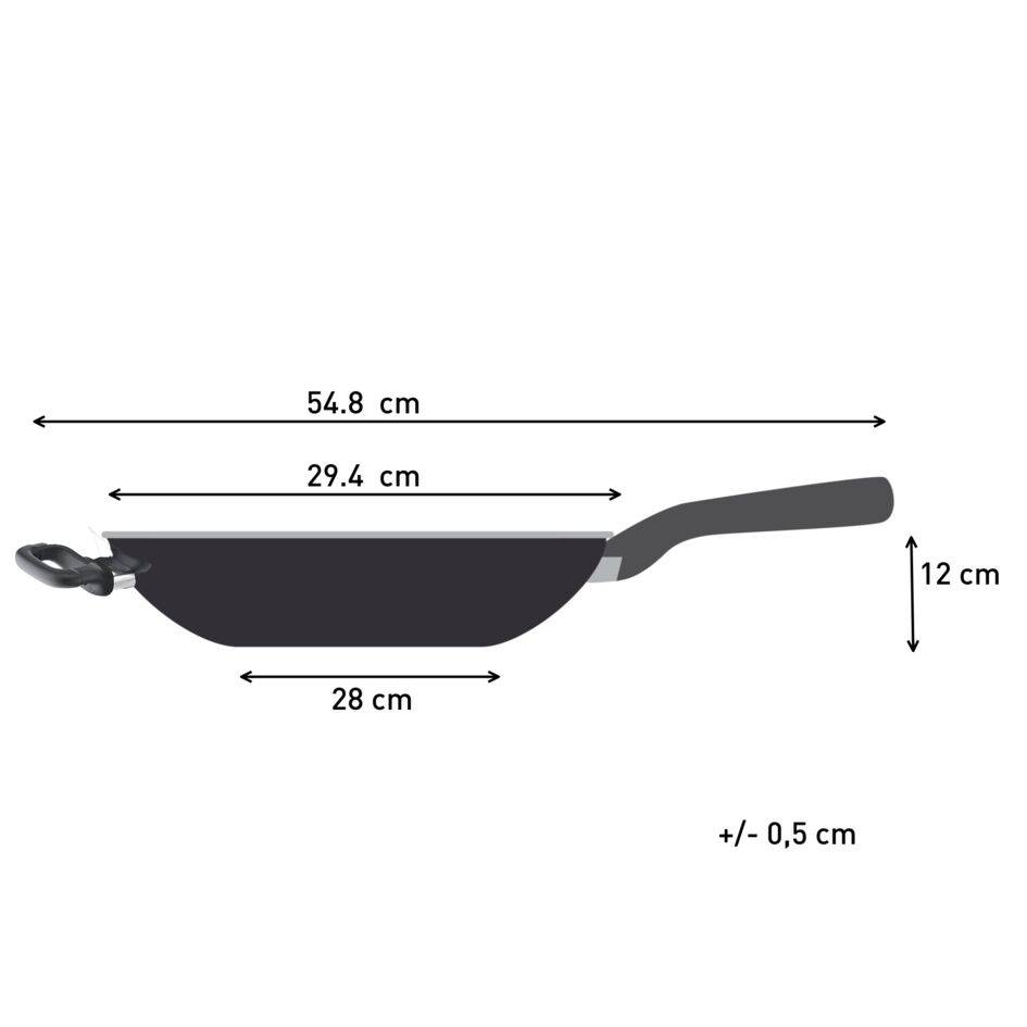 Nordica keramische wokpan 28 cm - inductie