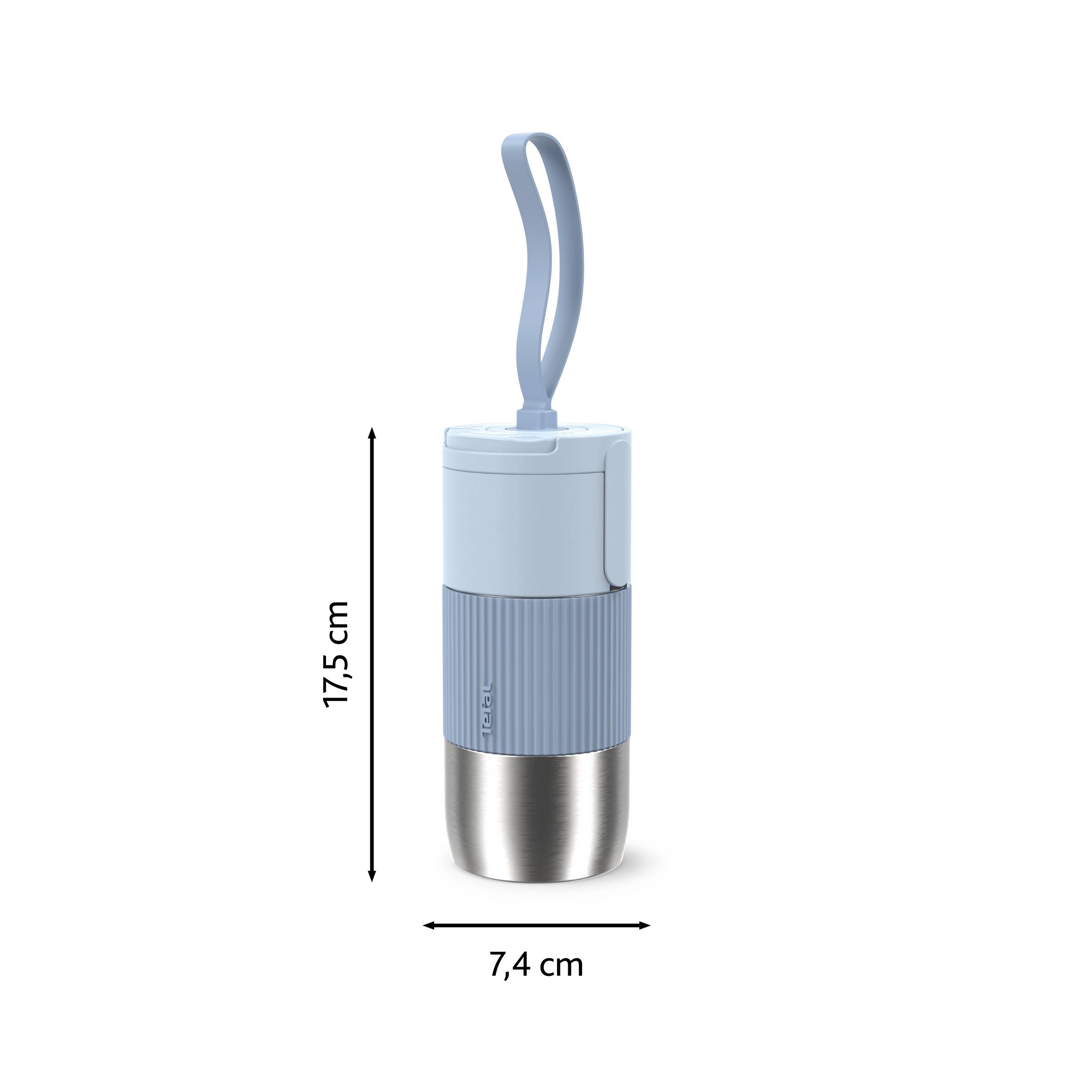 beYou N2190410 travel mug met flip-dop blauw (0,36L)