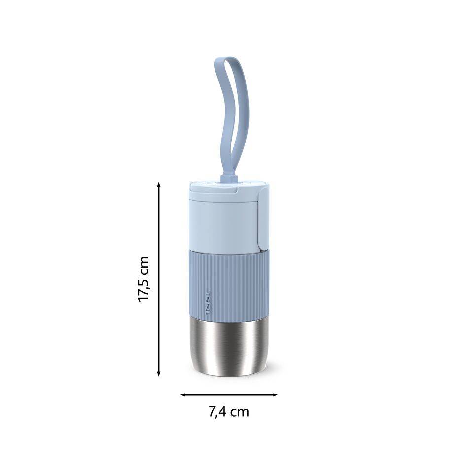 beYou N2190410 travel mug met flip-dop blauw (0,36L)