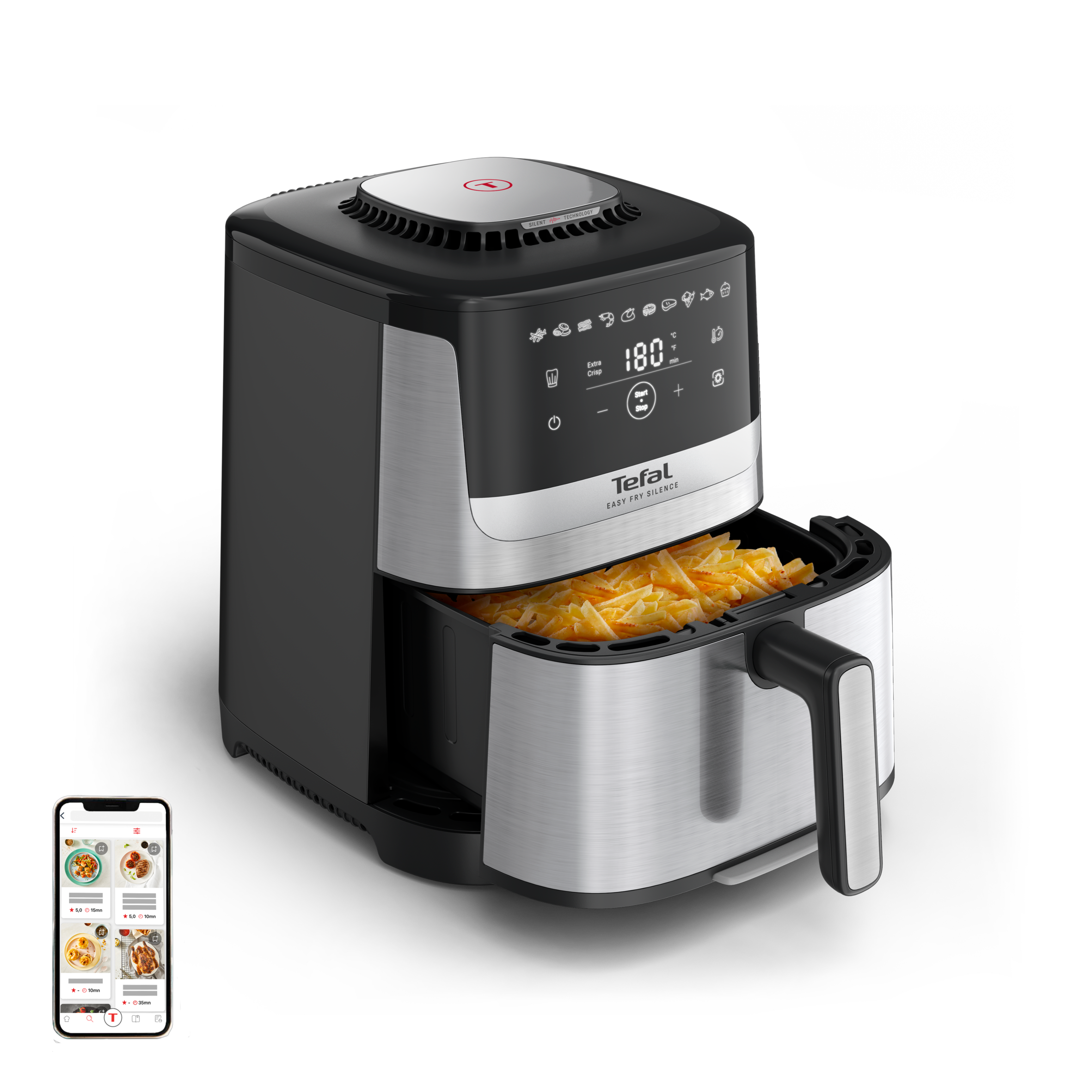 Easy Fry Silence EY552D 5L stille airfryer