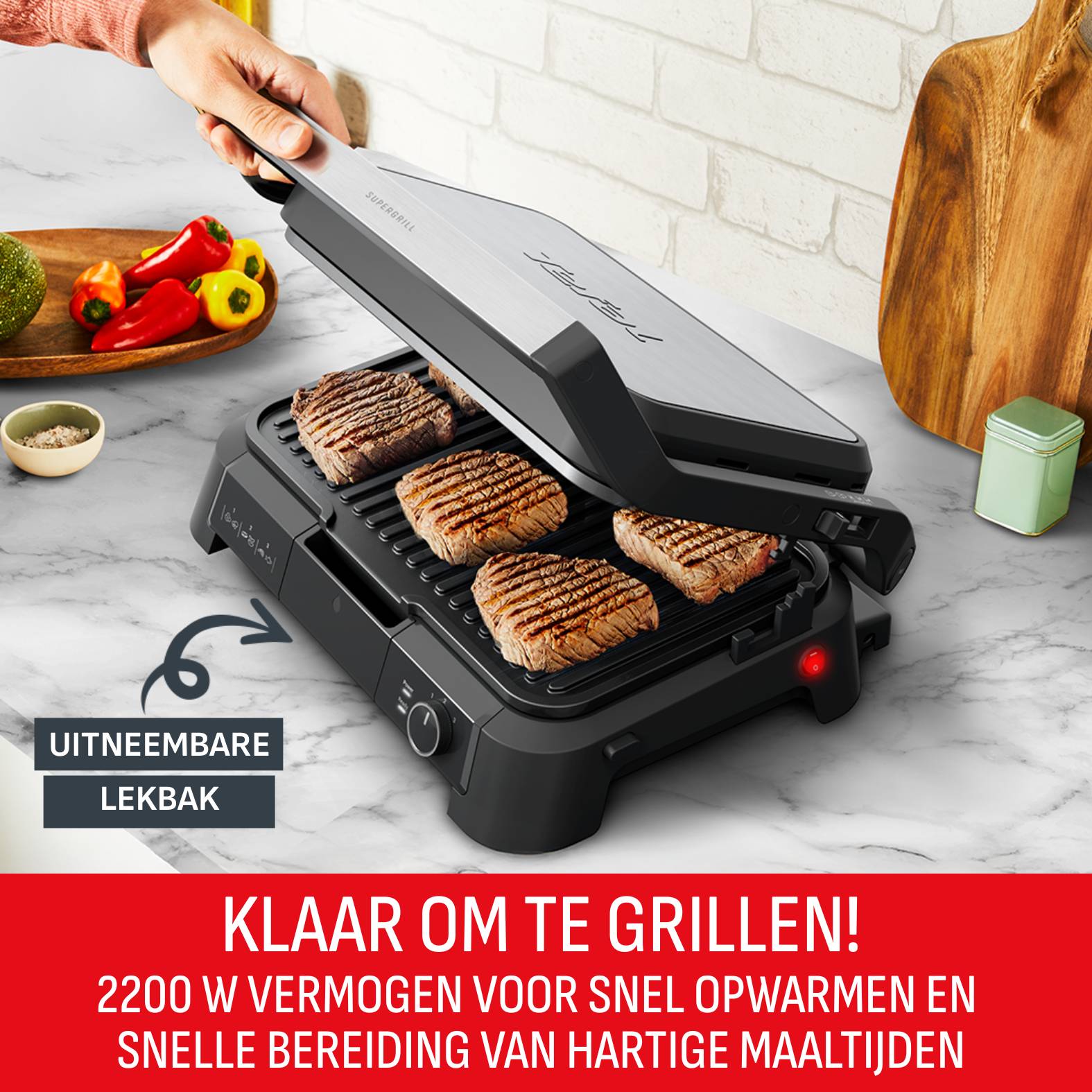 SuperGrill 3-in-1 GC520D XL contactgrill, barbecue en oven