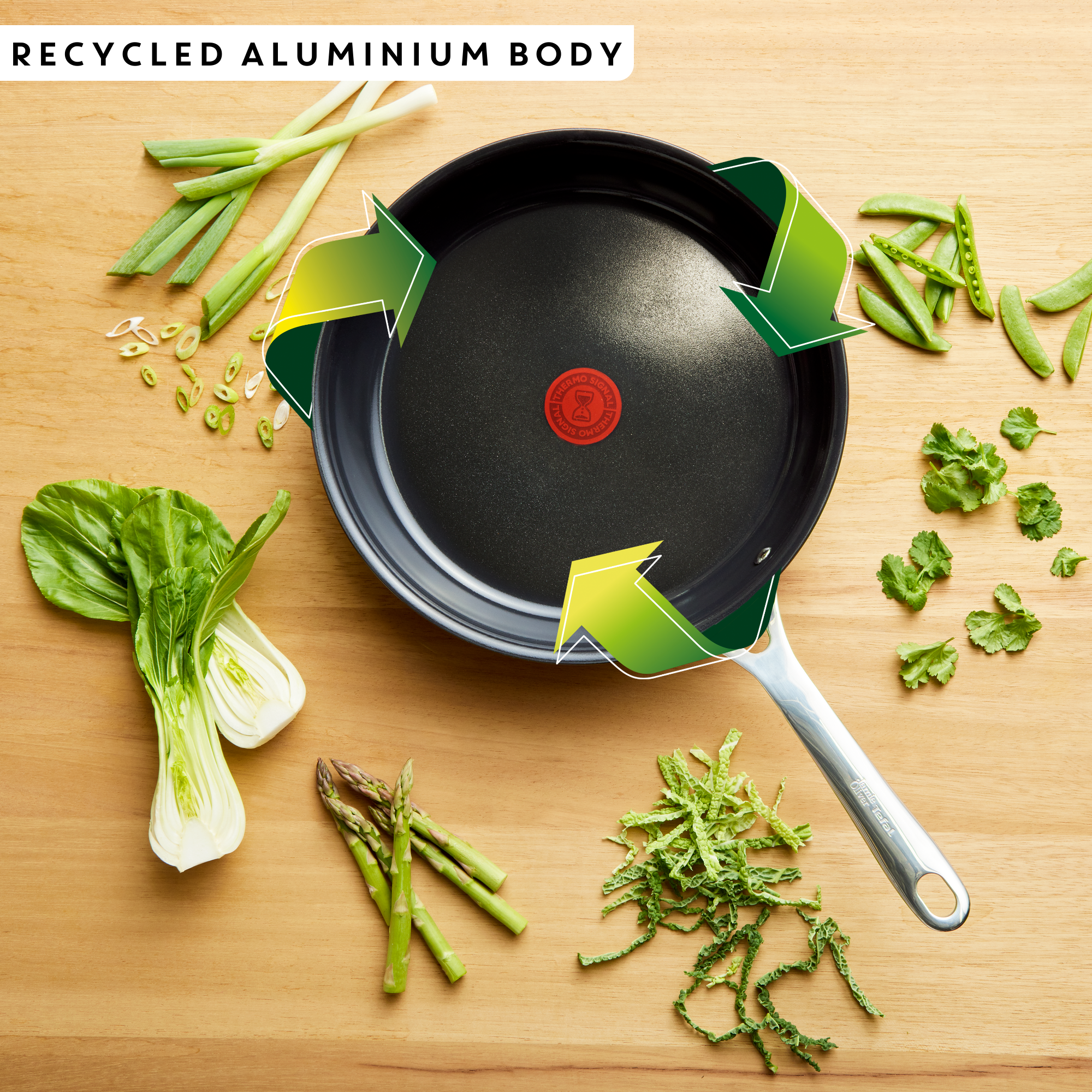 Jamie Oliver by Tefal Enjoy 3-delige pannenset 24/28cm + panbeschermer - inductie