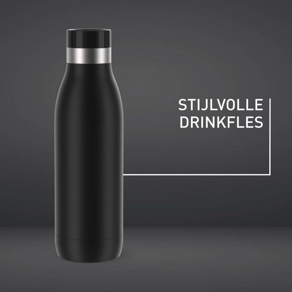 Bludrop Basic N3110110 drinkfles 0,5L RVS/Zwart