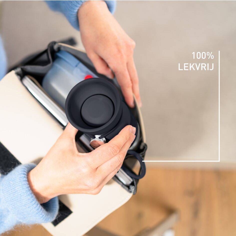 beYou N2191310 travel mug met kopvormige dop zwart (0,36L)