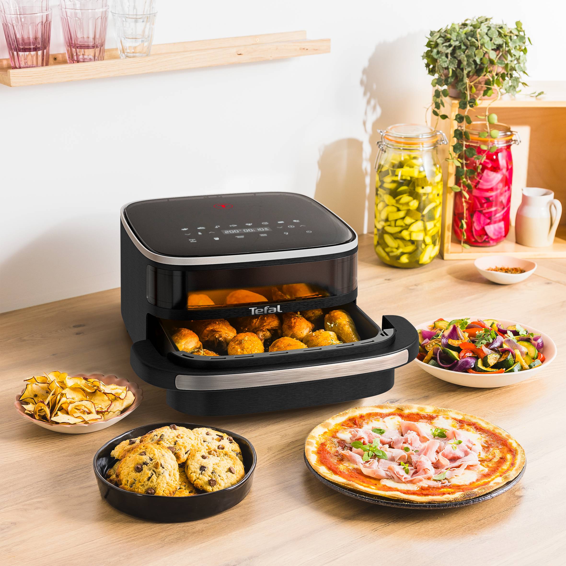 Easy Fry Pizza FW4018 4L air fryer met kijkvenster