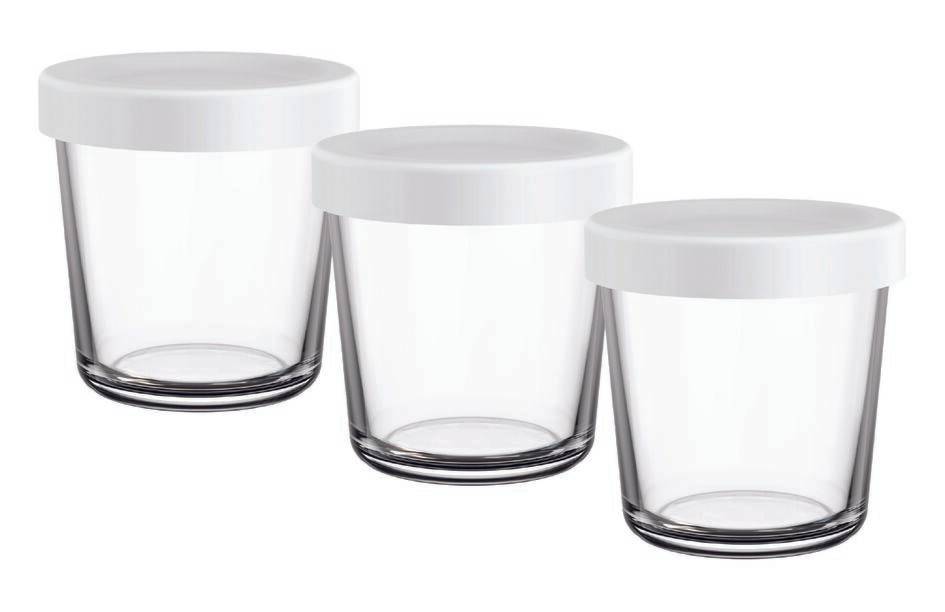 3 glazen potjes XA633110 voor Cake Factory