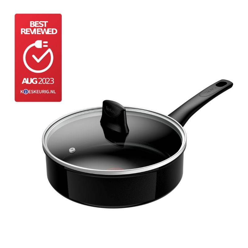 Renew Black ON keramische hapjespan 24 cm - inductie