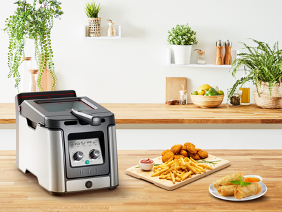 De'Longhi Friteuse FS6067, instelbare thermostaat, timerfunctie, inhoud 2,4 l, 1800 W, wit/zwart De'Longhi Friteuse FS6067, instelbare thermostaat, timerfunctie, inhoud 2,4 l, 1800 W, wit/zwart