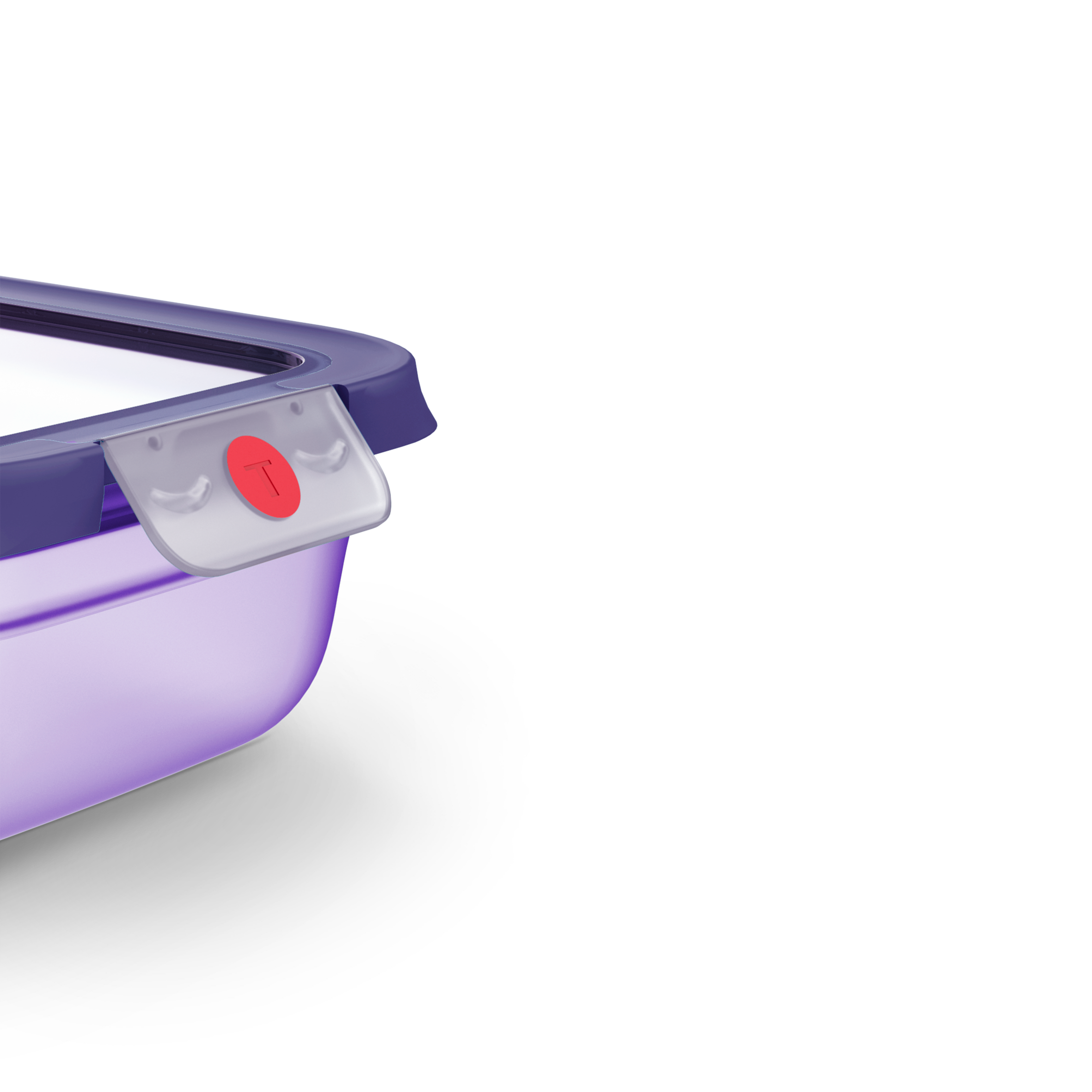 oneClick N1210910 vershoudbakje rechthoekig paars (1,2L)