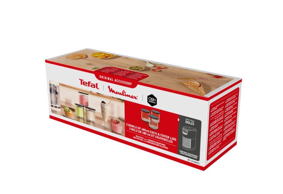 3 kommen van 480 mL met deksels XF60W0F0