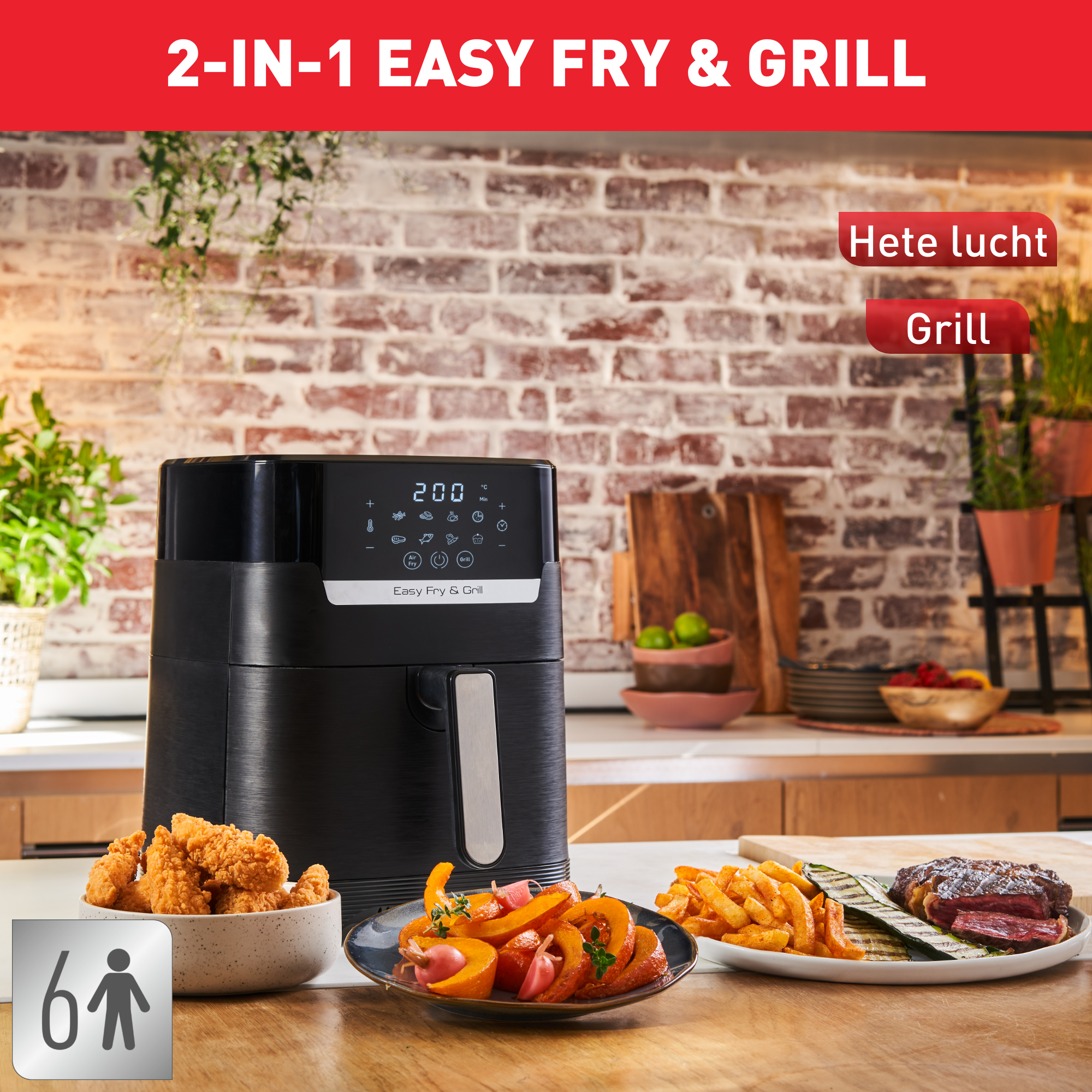 Easy Fry & Grill Precision XL EY5058 4,6L 2-in-1 heteluchtfriteuse