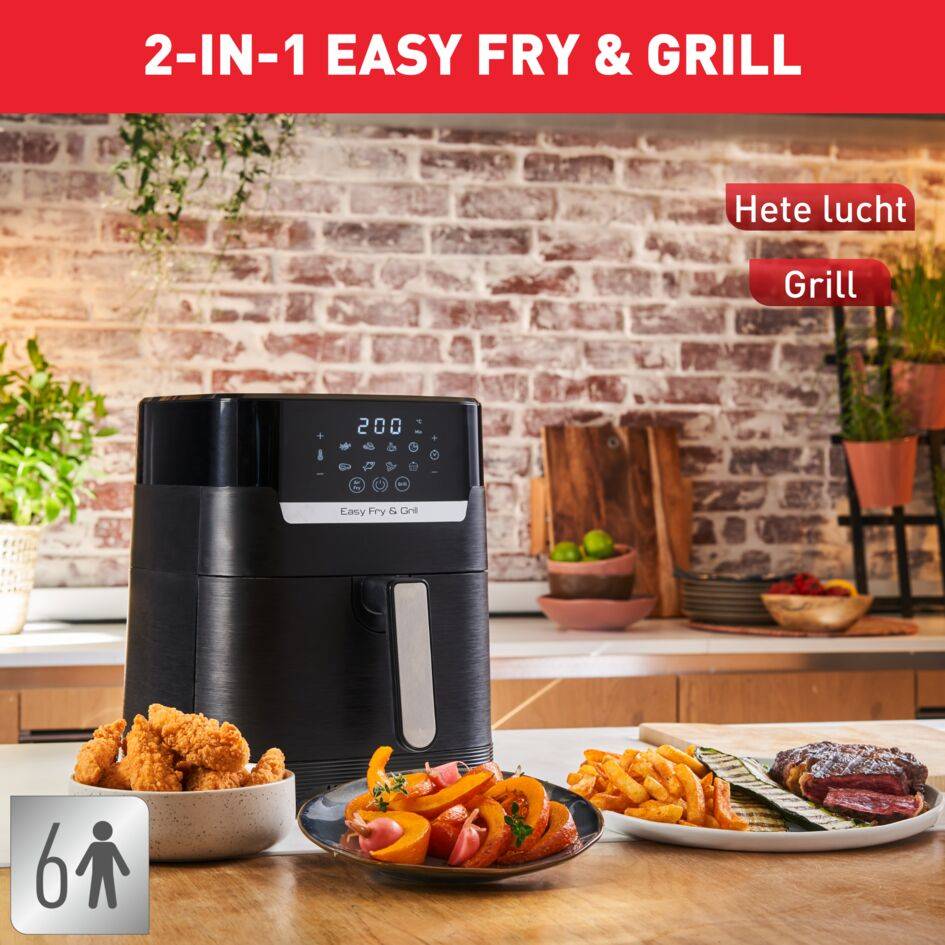 Easy Fry & Grill Precision XL EY5058 Air fryer 2in1 - 8 programma's - 4,6 L