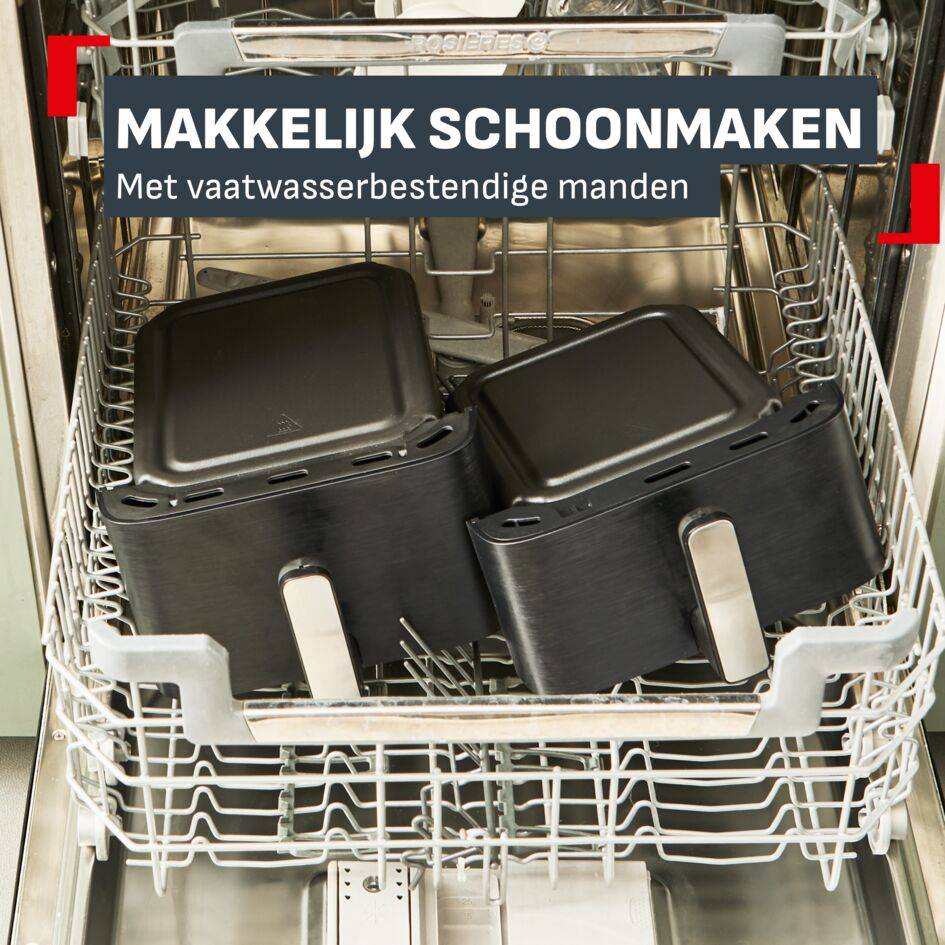 Easy Fry Crispy Stack EY7528 10L dubbele air fryer