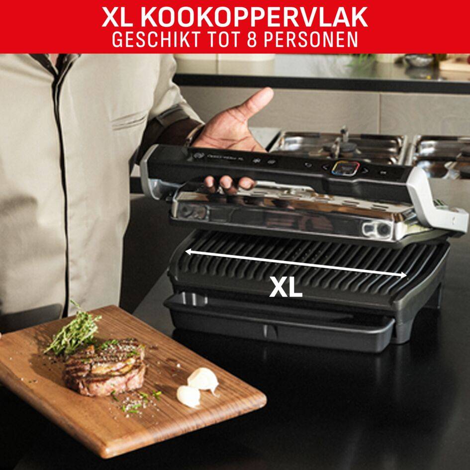 OptiGrill Elite XL GC760D Slimme contactgrill met digitale grillassistent - 16 automatische programma's