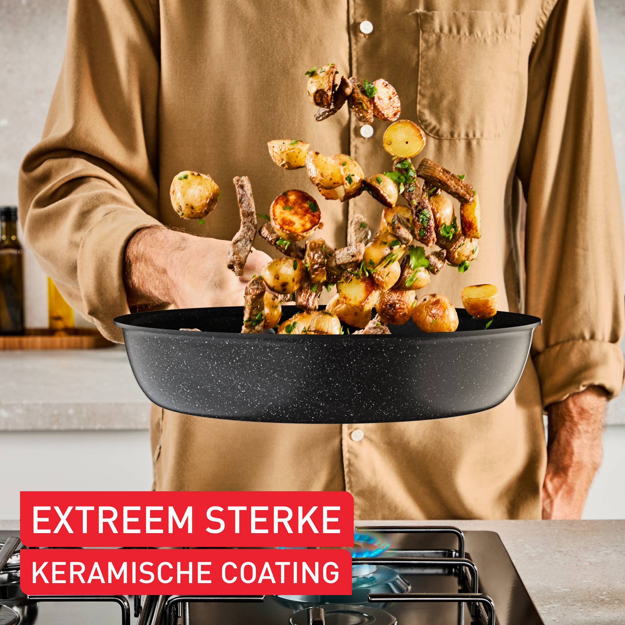 Experience Ceram keramische wokpan 28 cm - inductie
