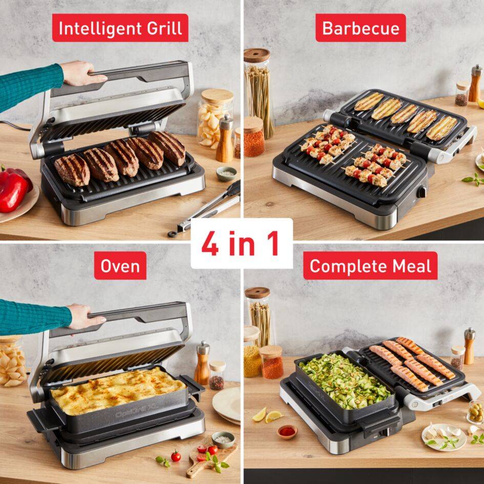 OptiGrill 4in1 XL GC784D Slimme contactgrill met bbq-functie - 12 automatische programma's