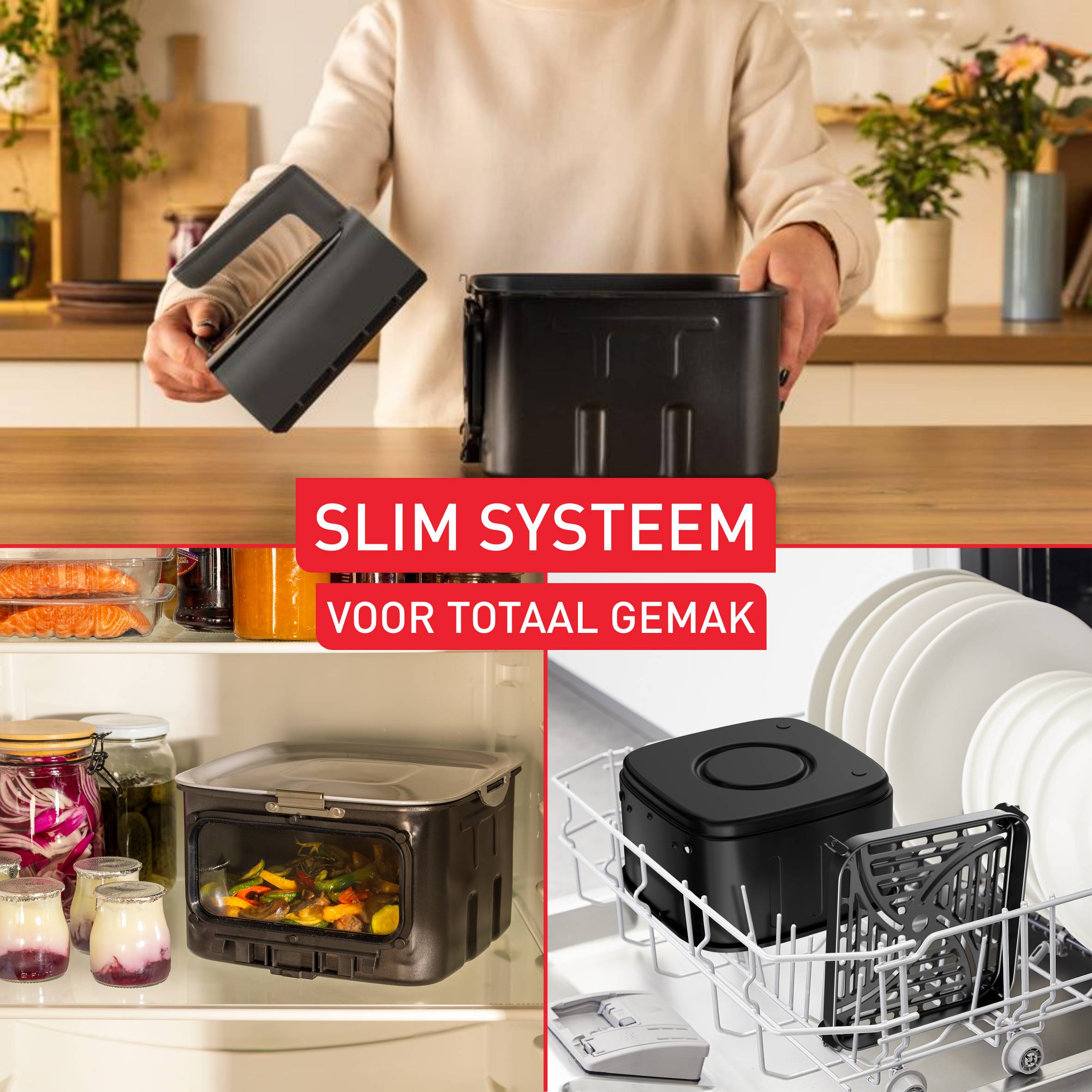 Easy Fry Silence EY846H 7L stille airfryer met kijkvenster