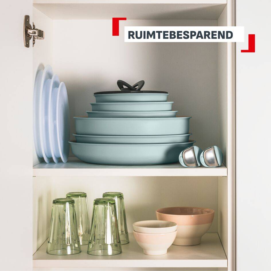 Ingenio Halo Eucalyptus 9-delige pannenset - stapelbaar - inductie