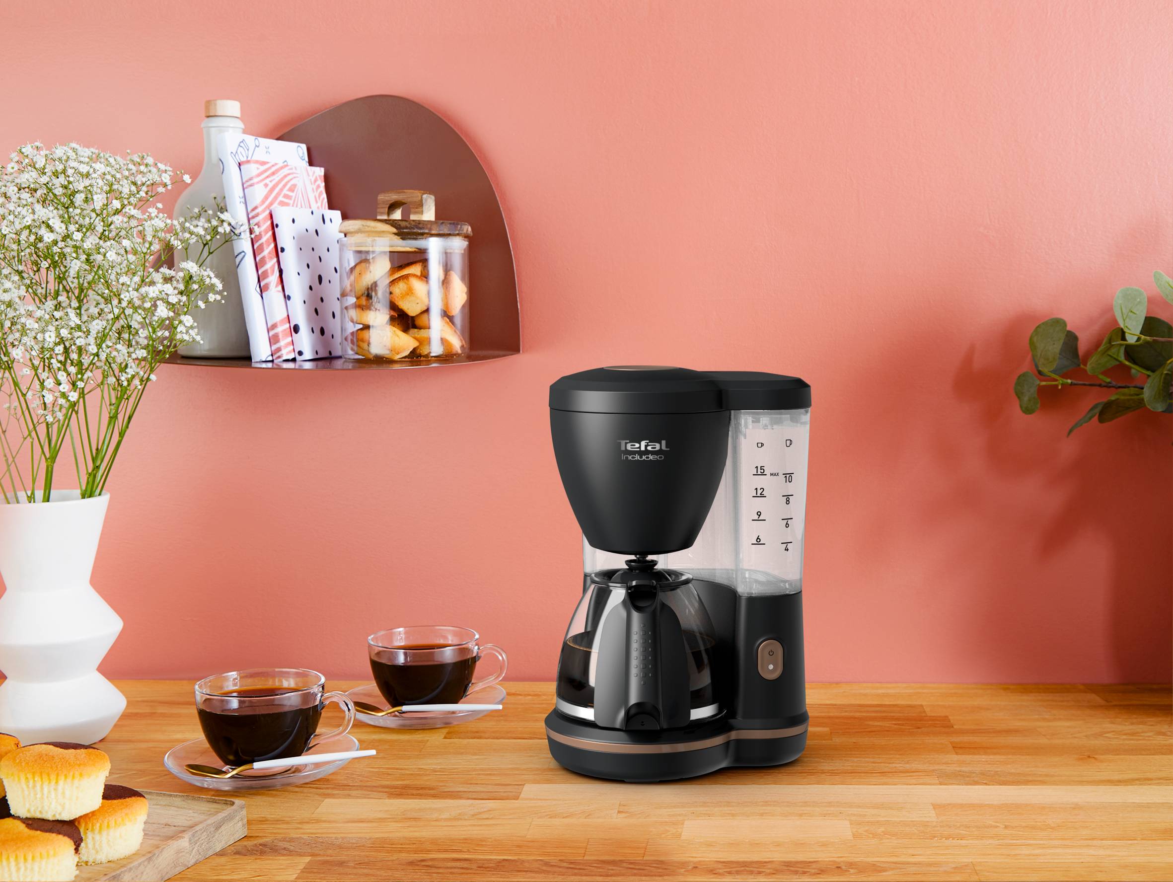 Koffiezetapparaat, koffiemachine 300ml, voor 6 kopjes, ideaal voor het