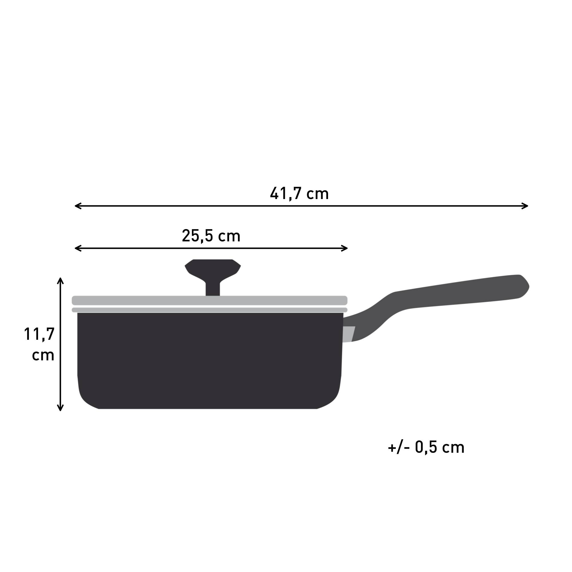 Experience Ceram keramische hapjespan 24 cm + deksel - inductie