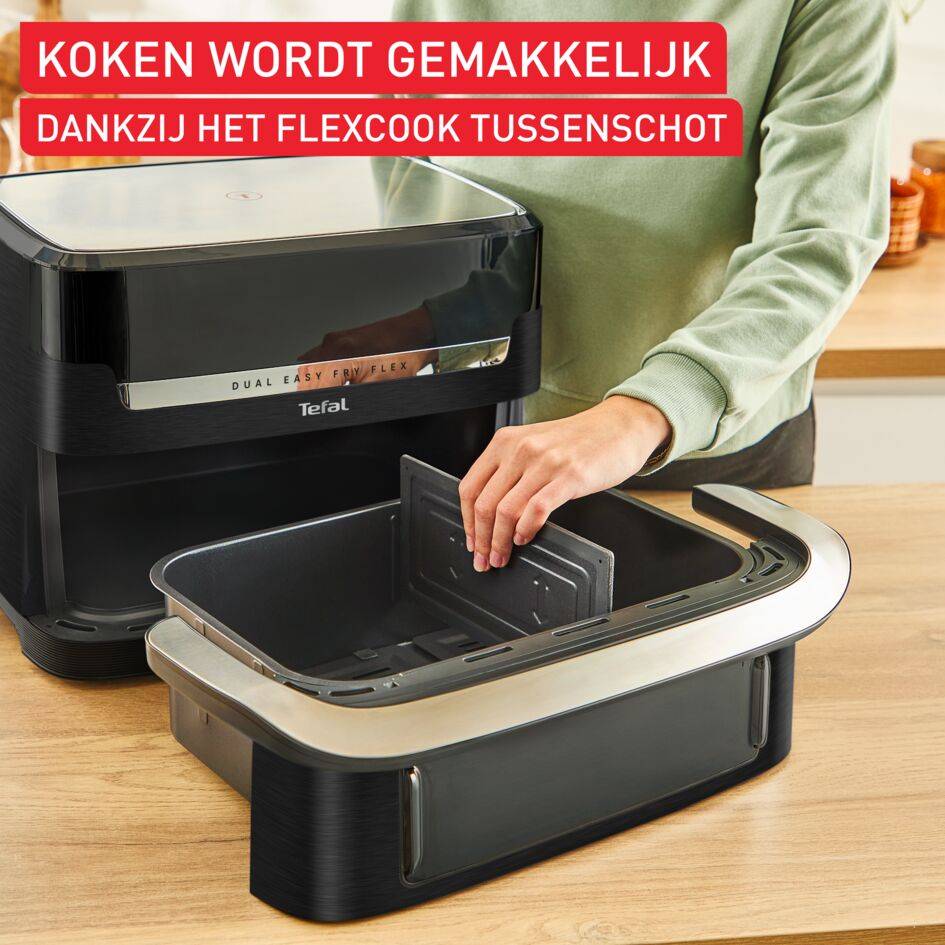 Dual Easy Fry Flex EY9228 9L Air fryer met flexibel tussenschot