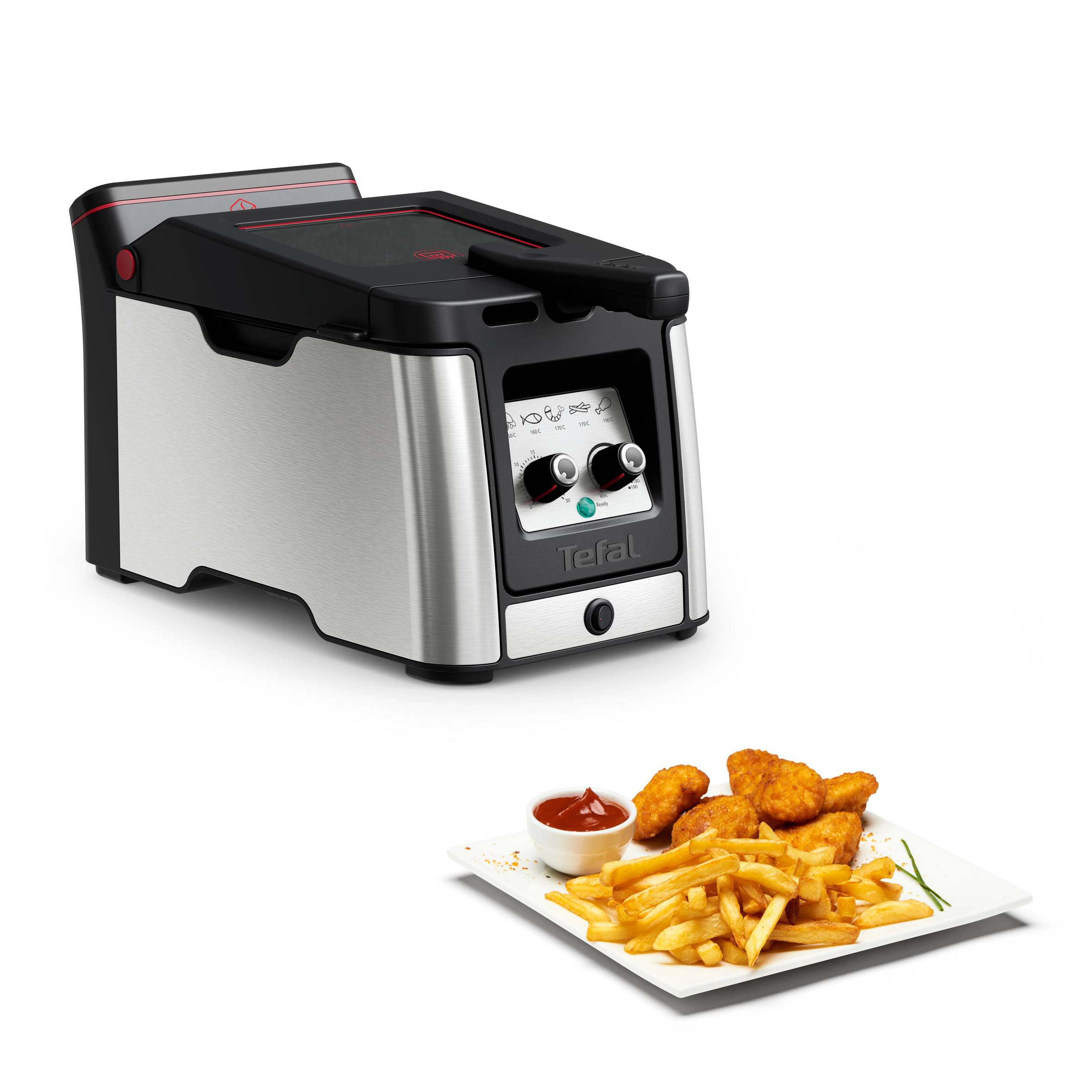 Clear Duo FR600D friteuse 3,5L met luchtfiltersysteem rvs 
