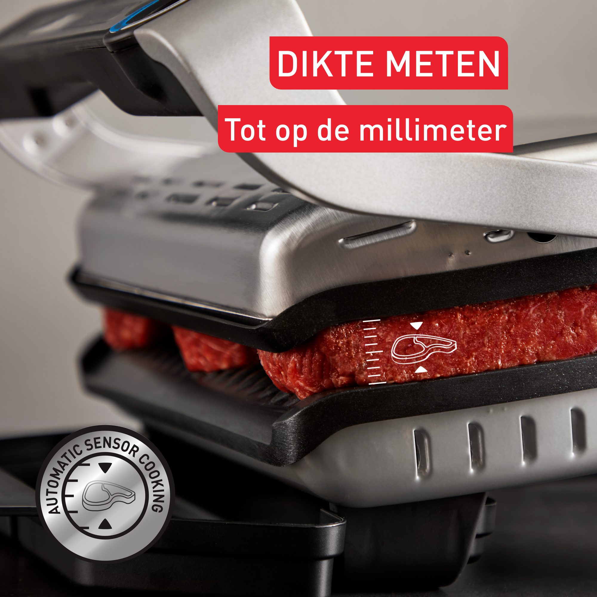 OptiGrill+ GC718D intelligente grill met tang