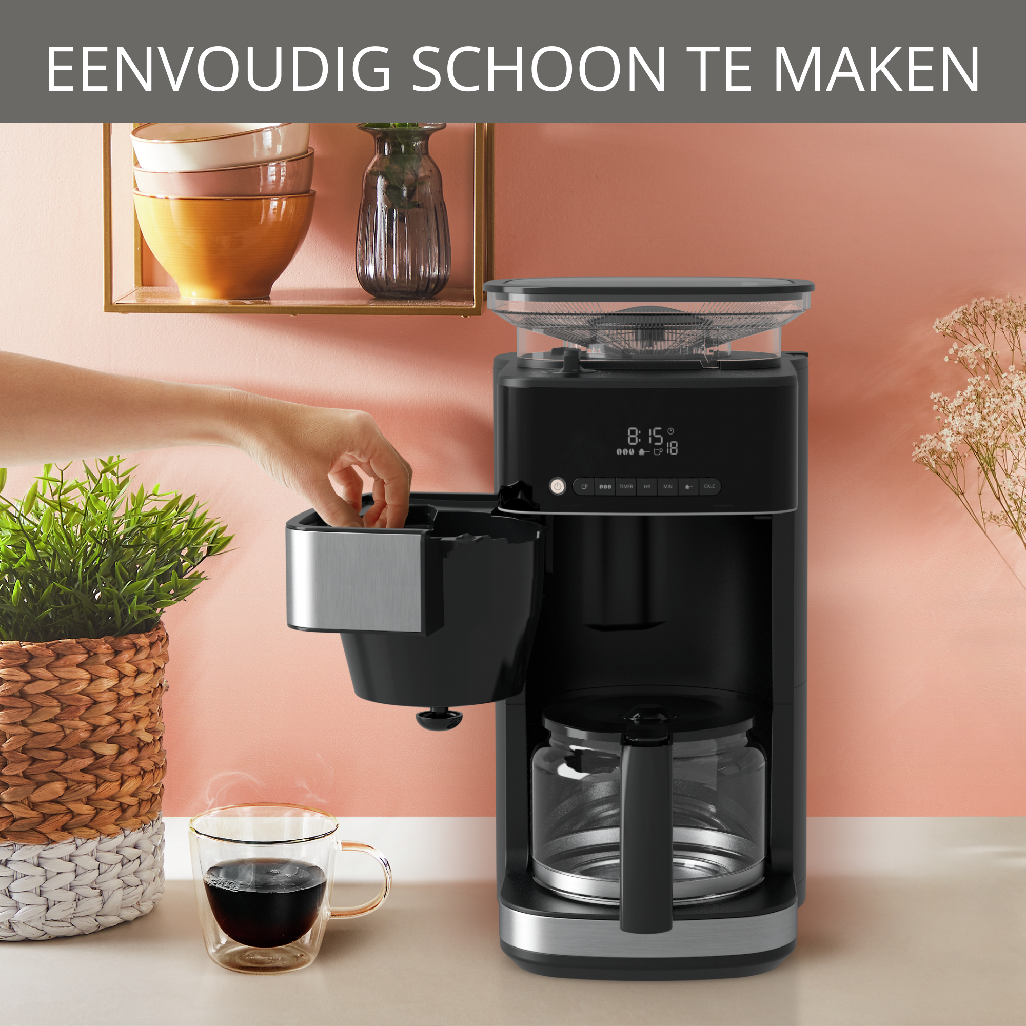 Grind en Brew KM8328 koffiezetapparaat met koffiemolen