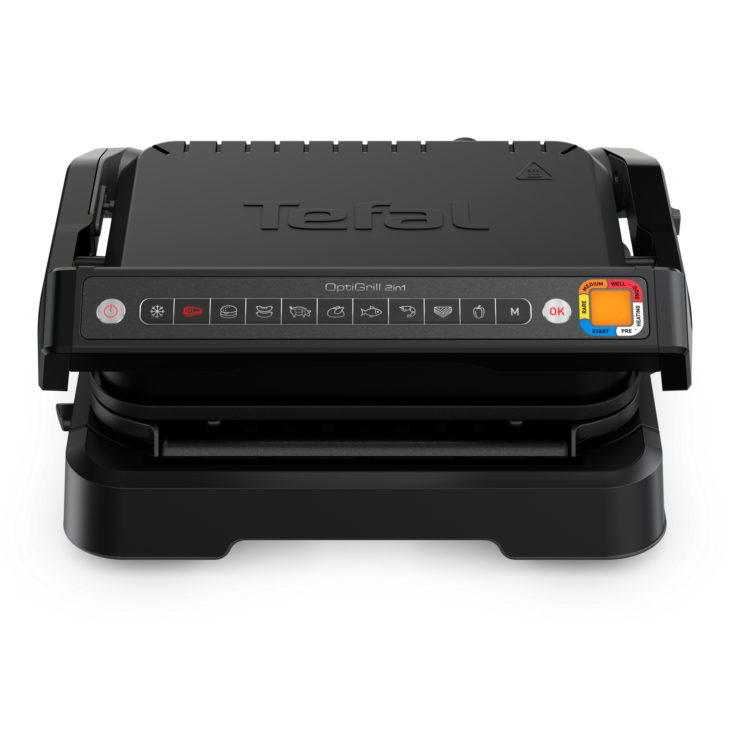 OptiGrill 2-in-1 GC7728 intelligente grill en bbq zwart