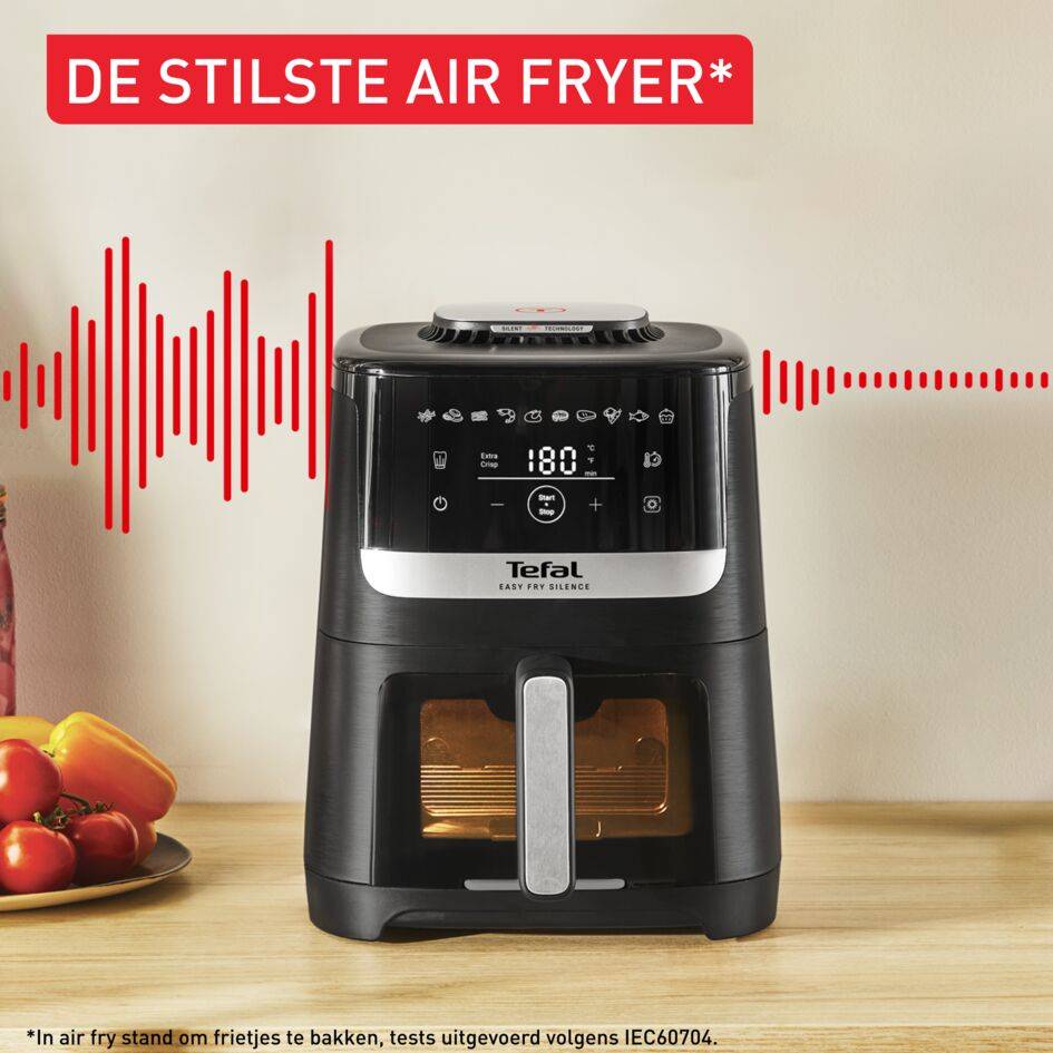 Easy Fry Silence&nbsp;EY5568 5L stille airfryer met kijkvenster
