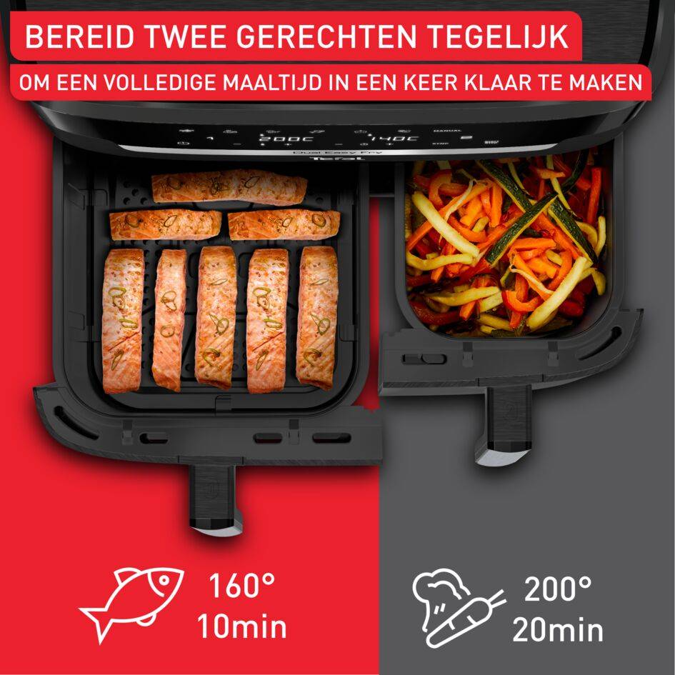 Easy Fry Dual XXL EY9428 11L Dual Air Fryer zwart