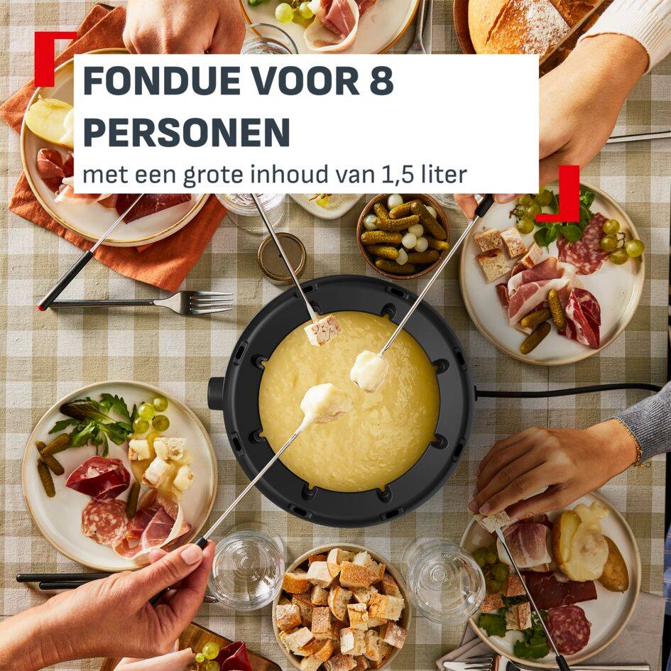 ThermoRespect EF2758 Fondue - 8 personen - cool-touch - instelbare thermostaat