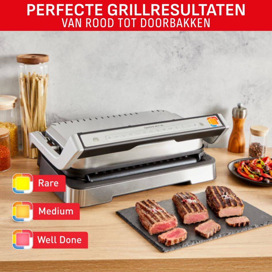 OptiGrill 4in1 XL GC784D intelligente grill voor complete maaltijden rvs