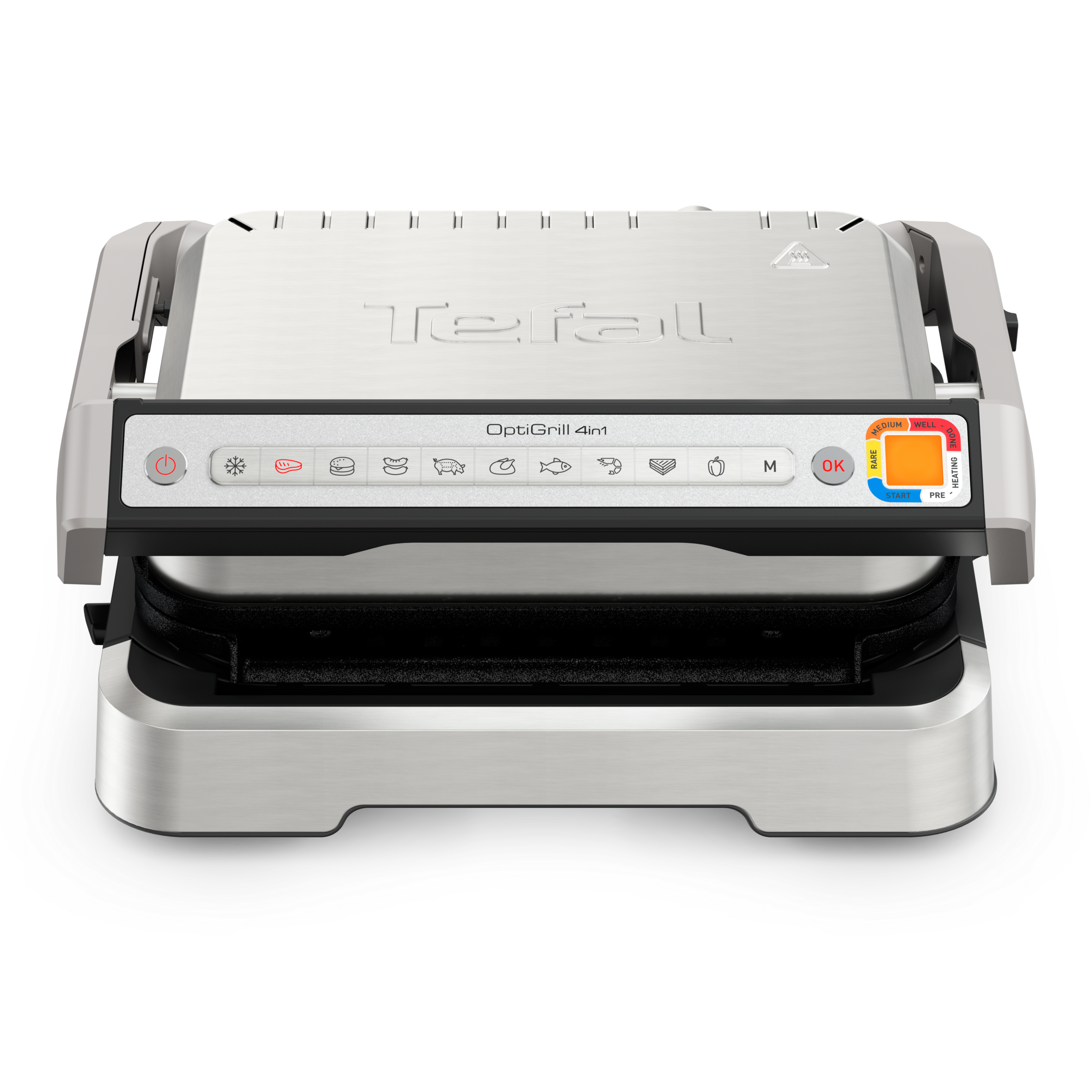 OptiGrill 4-in-1 GC776D intelligente grill voor complete maaltijden + tang rvs