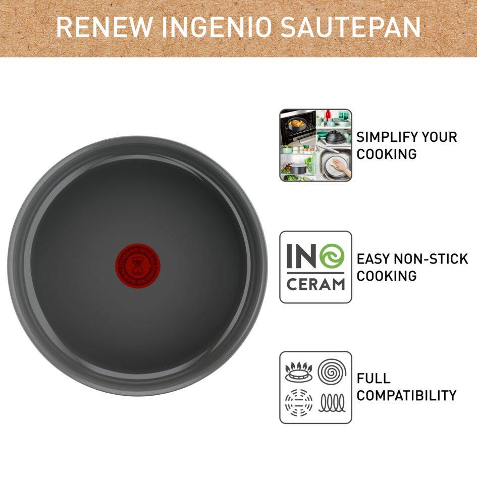 Ingenio Renew keramische hapjespan 24 cm - inductie