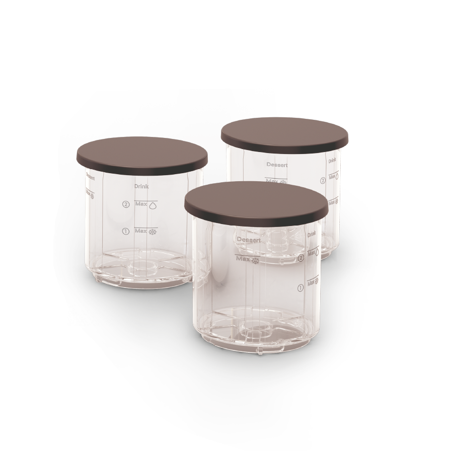 3 kommen van 480 mL met deksels XF60W0F0