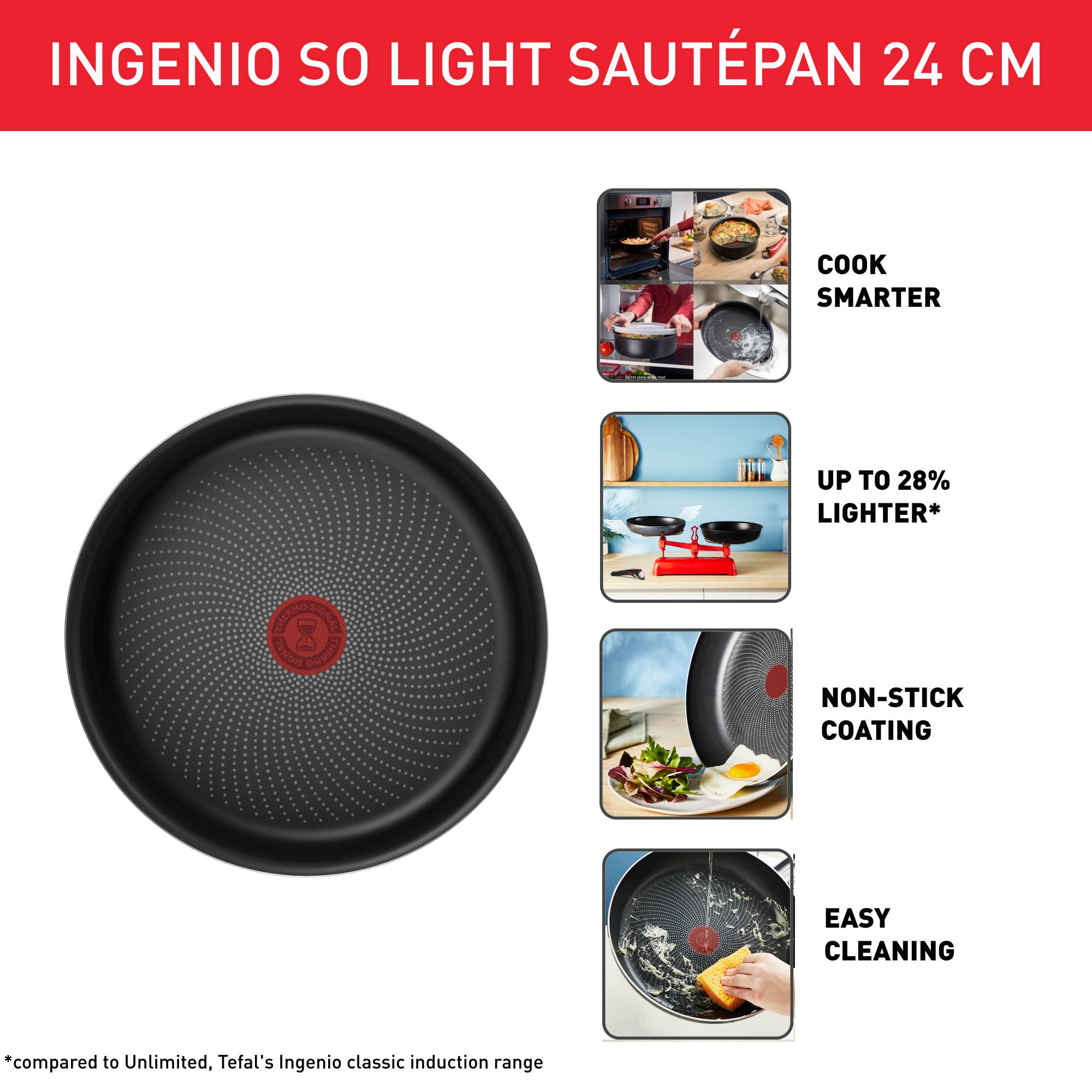 Ingenio So'Light hapjespan 24 cm - inductie