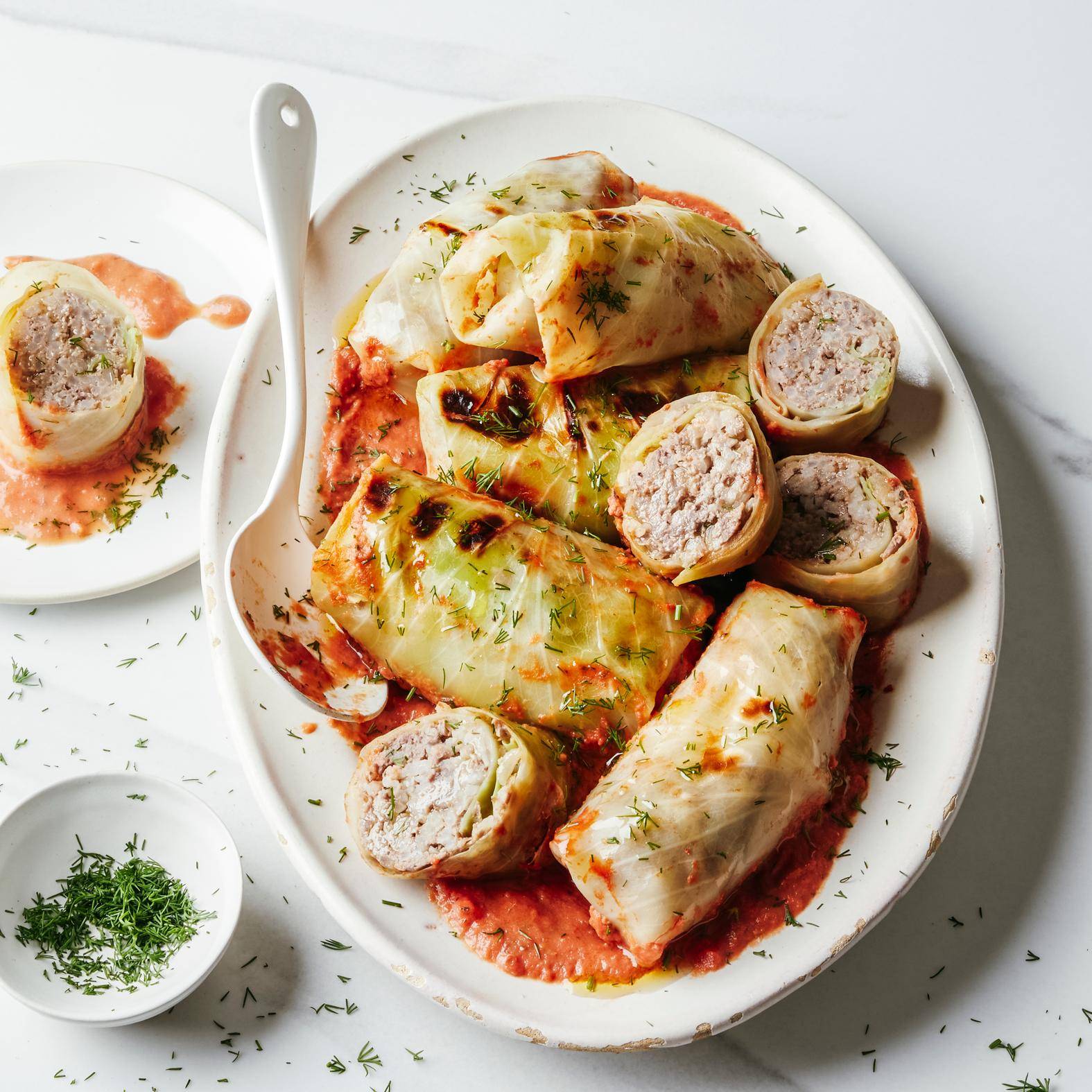 Golubtsy (koolrolletjes gevuld met vlees) - Recepten OptiGrill 4in1 | Tefal