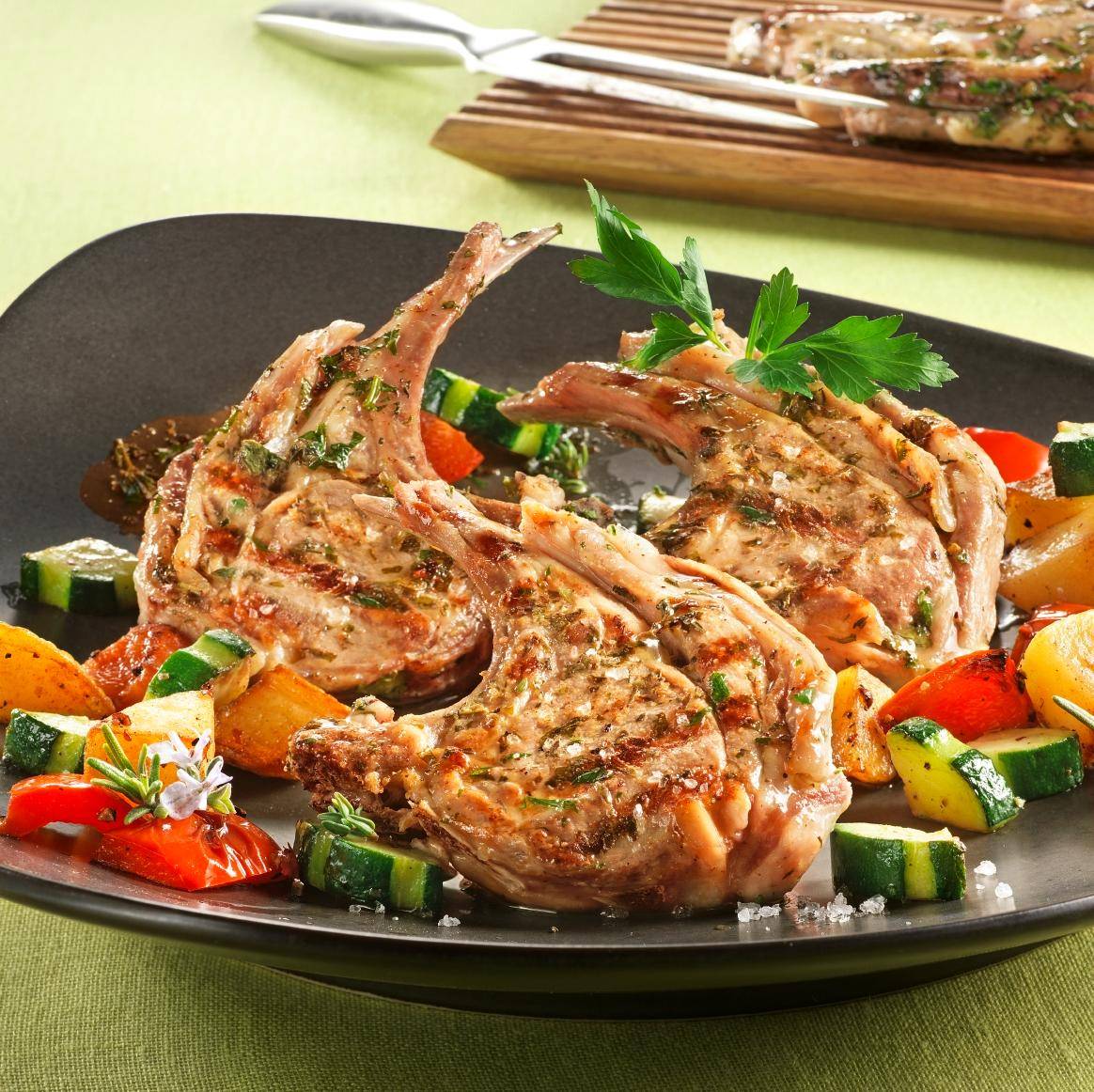 Lamskoteletjes met kruidenkorst - Recepten OptiGrill + | Tefal