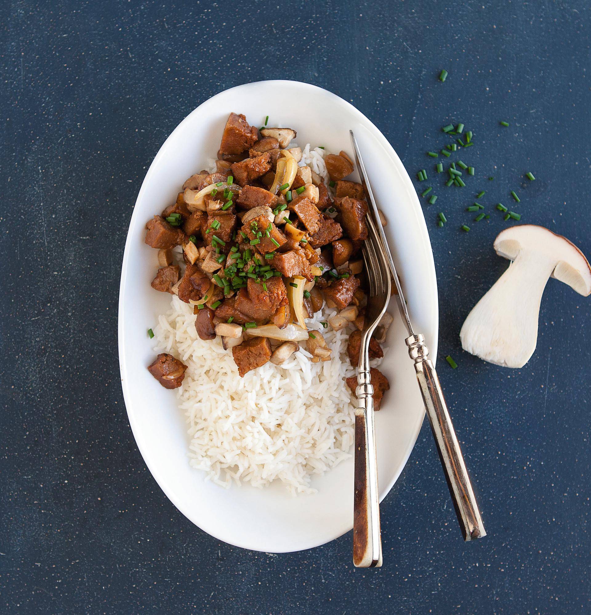 Seitan met eekhoorntjesbrood en kastanjes - Recepten Actifry Express 1kg | Tefal