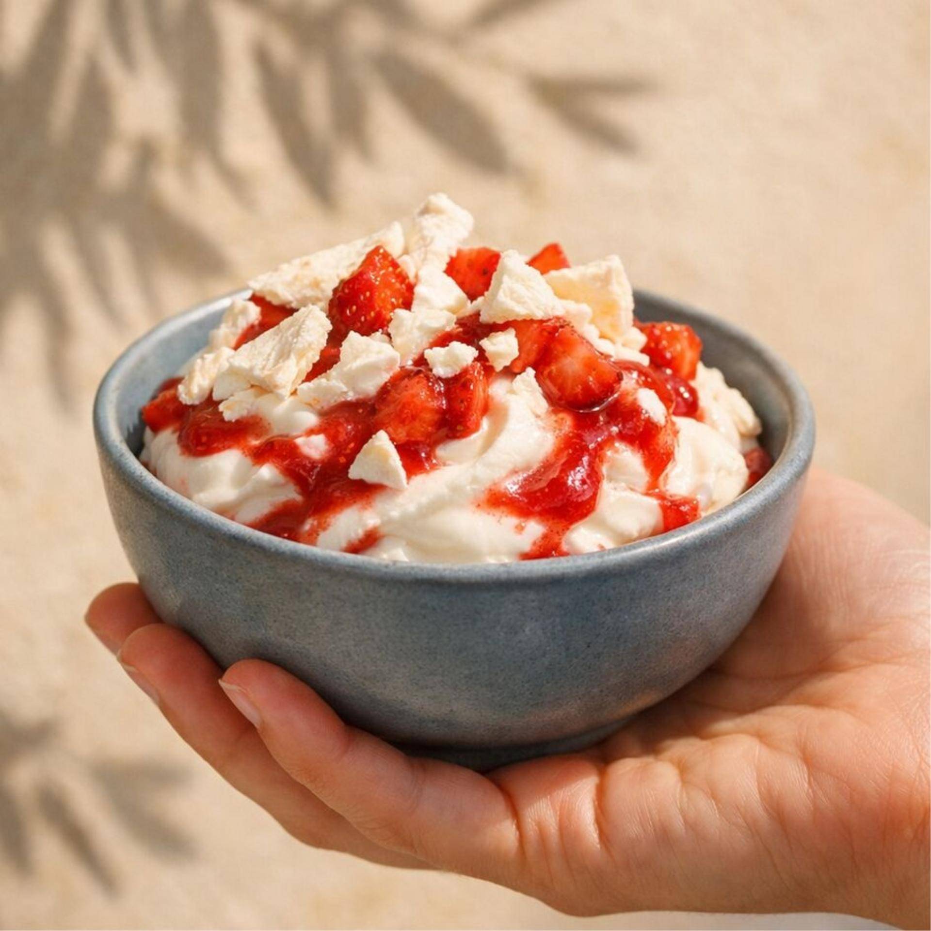 Frozen yogurt in eton mess-stijl - Recepten Freezi | Tefal