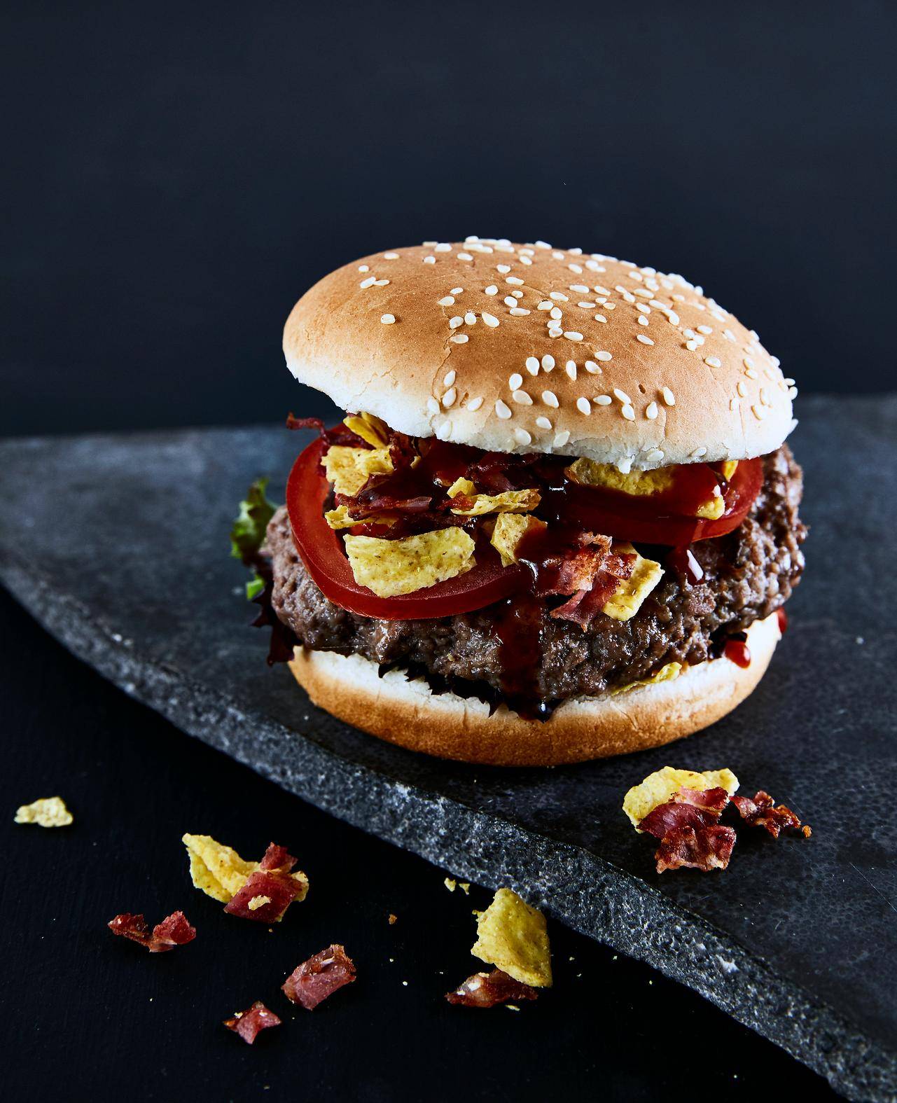 Gevulde nacho-baconburger - Recepten OptiGrill + | Tefal