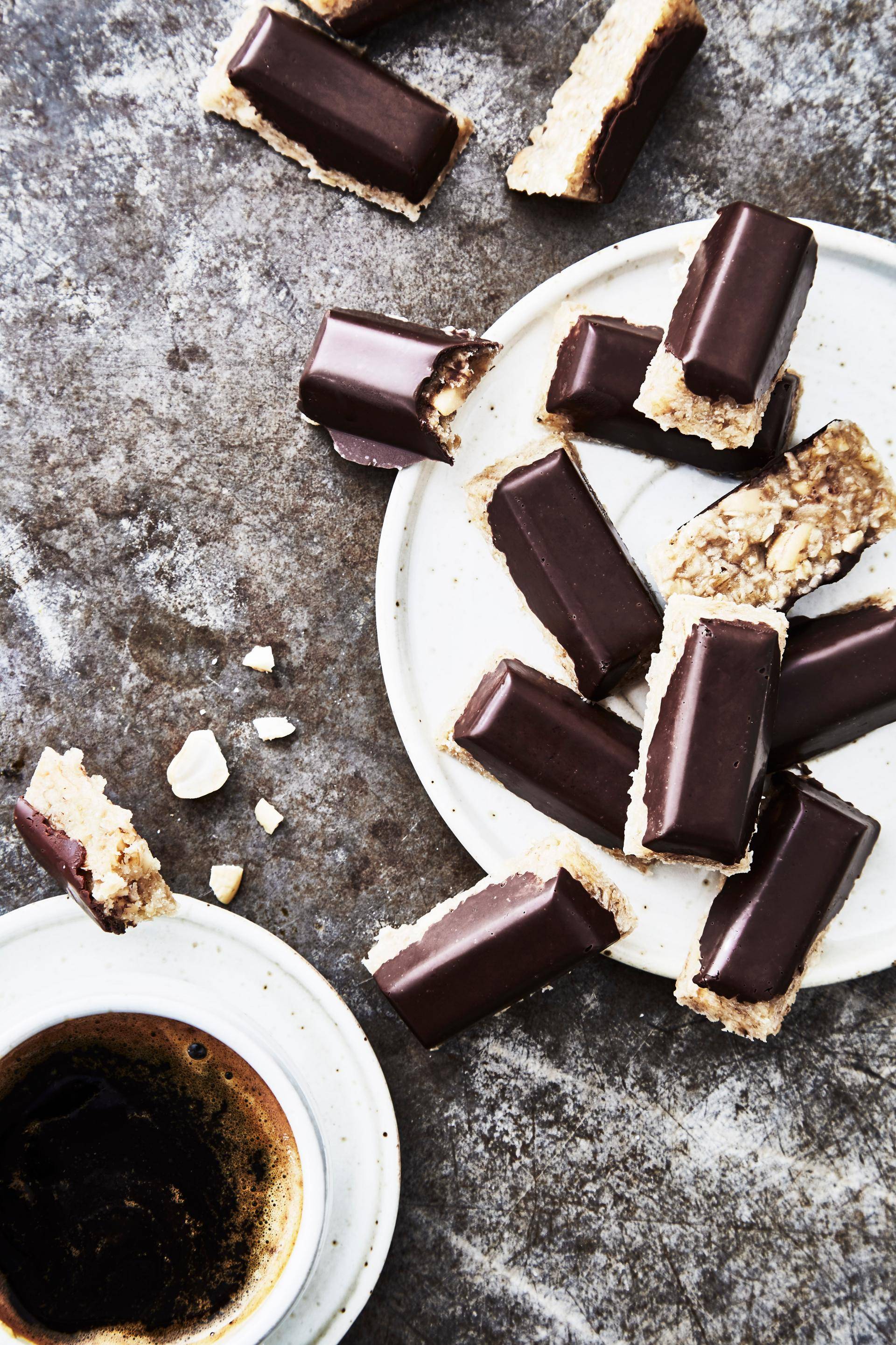 Minigraanrepen met cashewnoten en chocolade - Recepten Cake Factory | Tefal